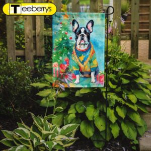 French Bulldog Christmas Garden Flag