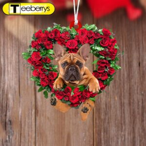 French Bulldog Heart Wreath Two…