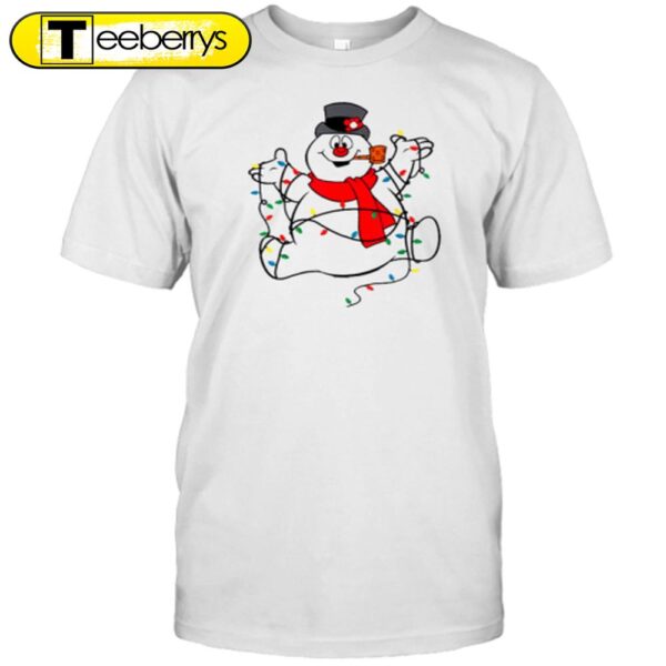 Frosty The Snowman Christmas Lights Teacher Shirt