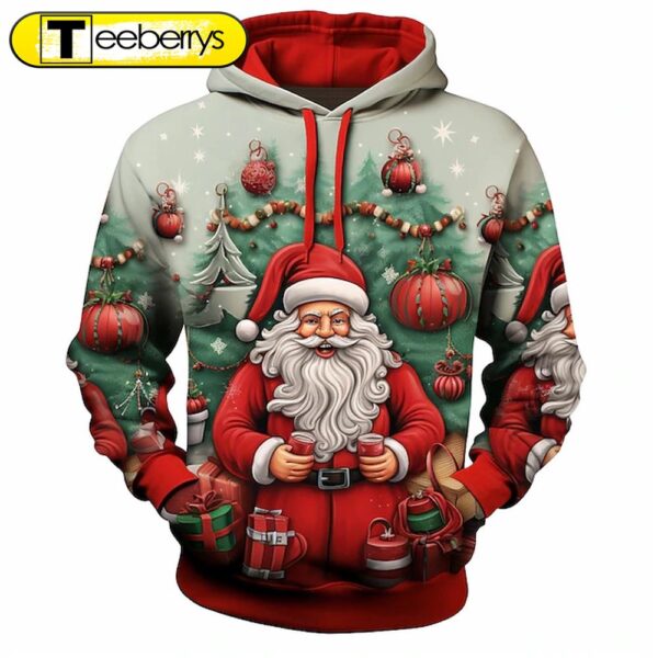 Funny 3D Santa Claus Shirt – Gift For Xmas