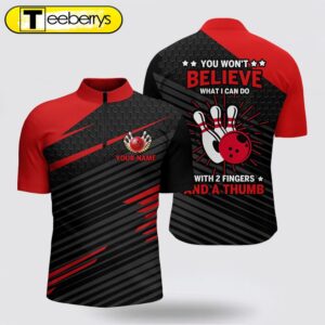 Funny Bowling Shirt Red &…