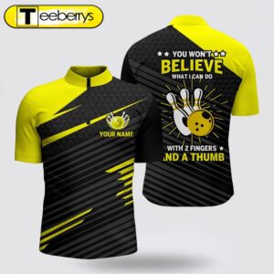 Funny Bowling Shirt Yellow &…