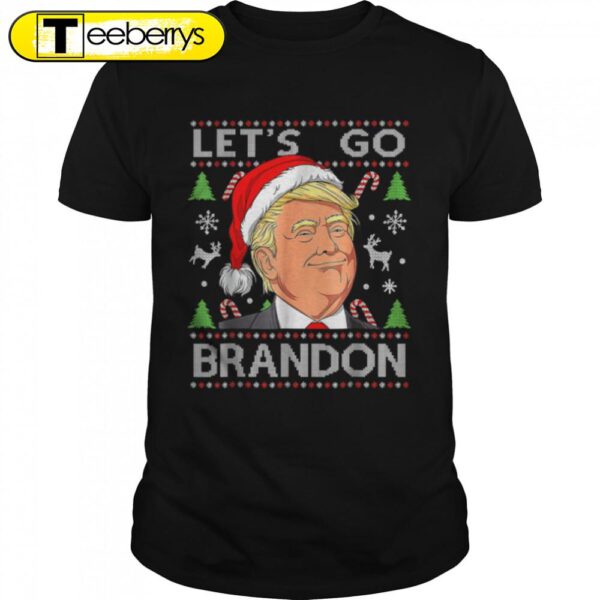 Funny Lets’s Go Brandon Trump Ugly Christmas Shirt