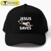 Funny Soccer Christian Tees Jesus Saves Cap