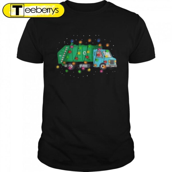 Garbage Car Boys Christmas Lights Tree Merry Christmas Shirts