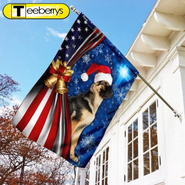 German Shepherd Christmas Flag