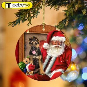 German Shepherd With Santa Christmas…