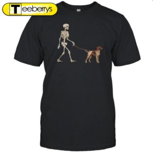 German Shorthaired Pointer Skeleton Walking Halloween T-Shirt