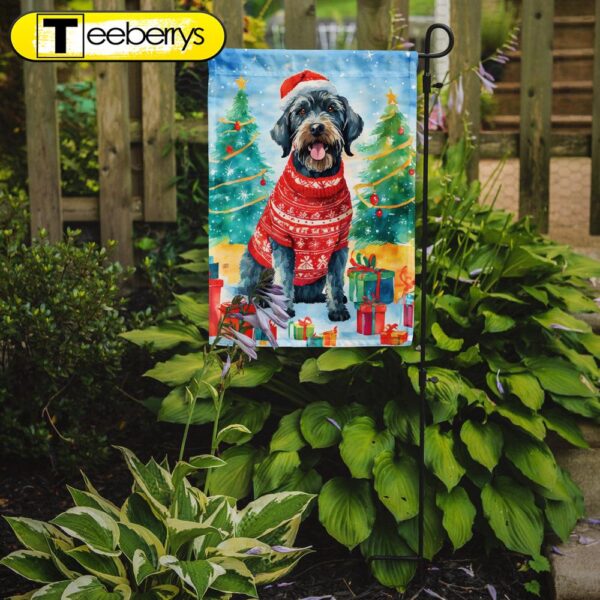 German Wirehaired Pointer Christmas Garden Flag