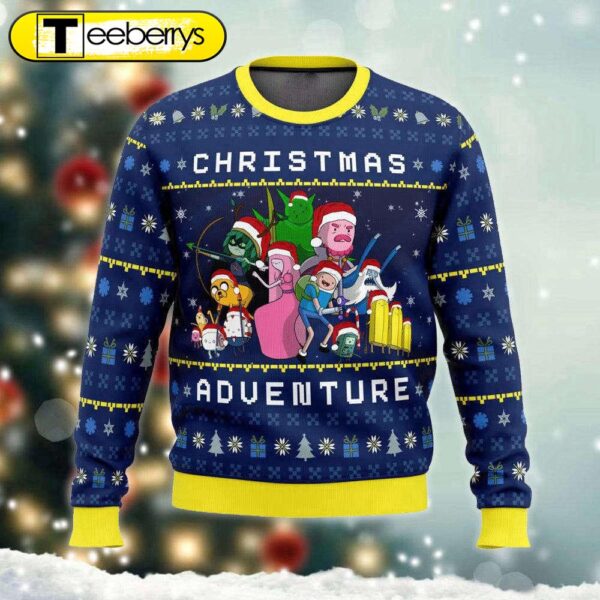 Get Festive with Adventure Time Characters Christmas Ugly Sweater