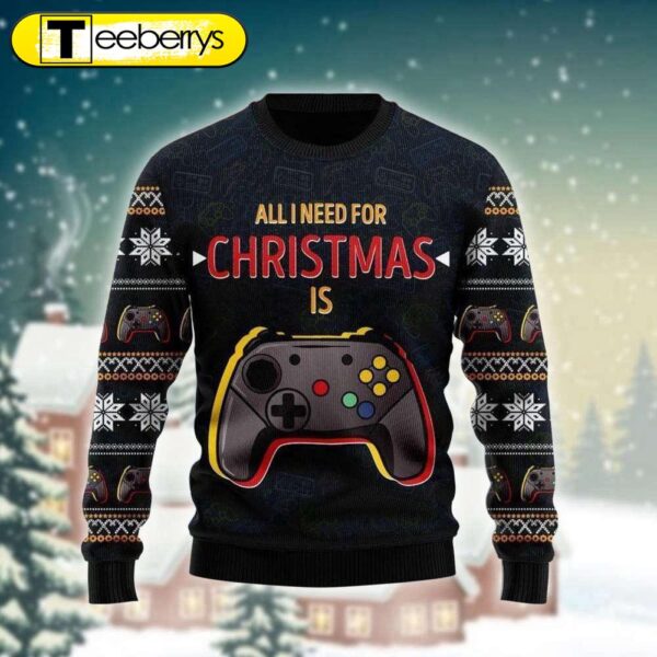 Get Festive with All I Need For Christmas Ugly Sweater – Game On