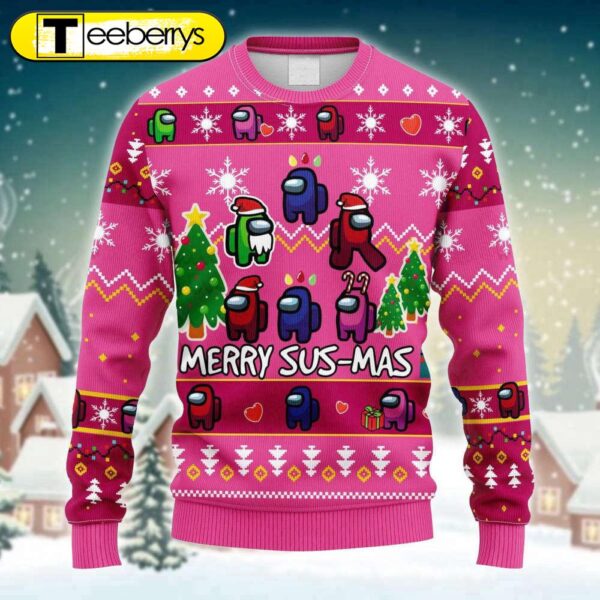 Get Festive with Among Us Merry Sus-Mas Ugly Sweater – Limited Edition Fun