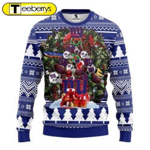 Get Festive with New York Giants Blue NFL Ugly Christmas Sweater – Limited Edition