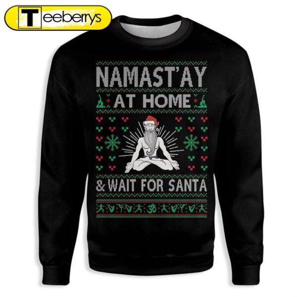 Get Festive with Santa Christmas Yoga Ugly Christmas Sweater – Perfect Holiday Attire