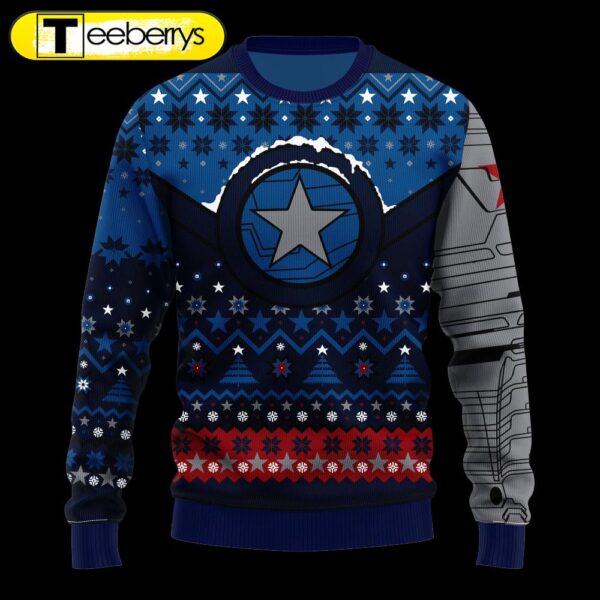 Get Festive with Winter Soldier Ugly Christmas Sweater T-Shirt – Perfect Xmas Gift