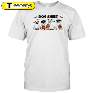 Ghost Dog Sheet Pumpkin Halloween T-Shirt