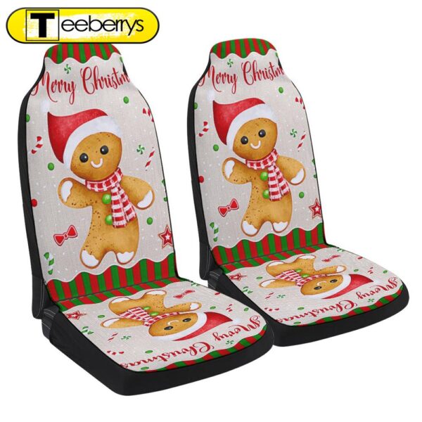 Gingerbread Man Christmas Seat Cover Cars