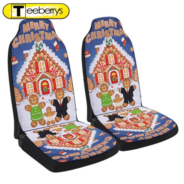 Gingerbread Merry Christmas Seat Cover Cars