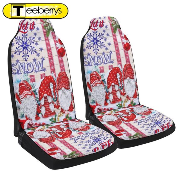 Gnomes Let It Snow Christmas Seat Cover Cars