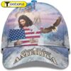 God Bless America Eagle Ball For Independence All Over Print Baseball Cap – Christian Hats