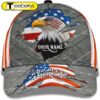 God Bless America Jesus Religion Eagle And American Flag Custom Name All Over Print Baseball Cap