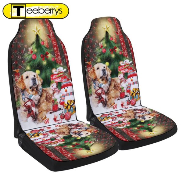 Golden Retriever Merry Christmas Seat Cover Cars