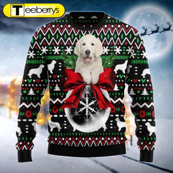 Golden Retriever Puppy Xmas Ugly Sweater Festive Pet Apparel for the Holidays