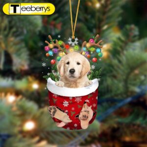 Golden Retriever-In Christmas Pocket Two…