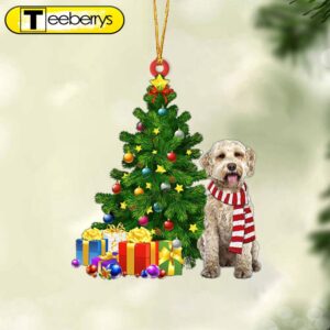 Goldendoodle-Christmas Star Hanging Christmas Plastic…