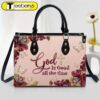 Gorgeous Christian Leather Bag – God Is Good All The Time – Christian Pu Leather Bags For Women