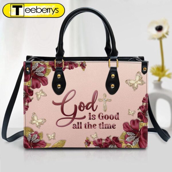 Gorgeous Christian Leather Bag – God Is Good All The Time – Christian Pu Leather Bags For Women