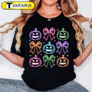 Halloween Spooky Pumpkin Neon Shirt