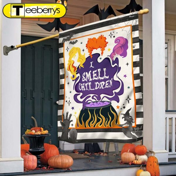 Halloween Three Witches I Smell Children Flag, Halloween Flag