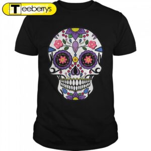 Halloween T-Shirts Flower Sugar Skull…