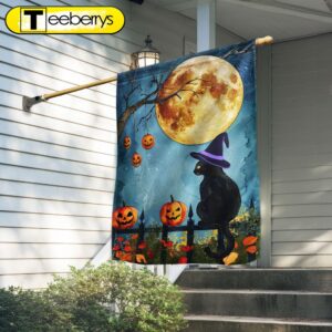 Halloween Witchy Black Cat Flag,…