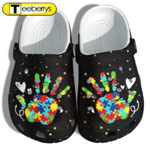 Hand Puzzle Autism Awareness Clogs…