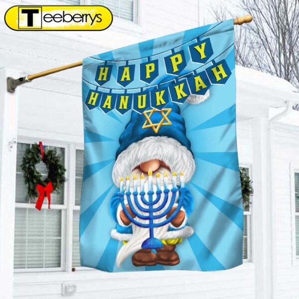 Happy Hanukkah Gnome Flag