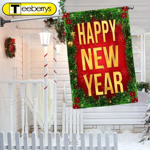 Happy New Year Christmas Flag