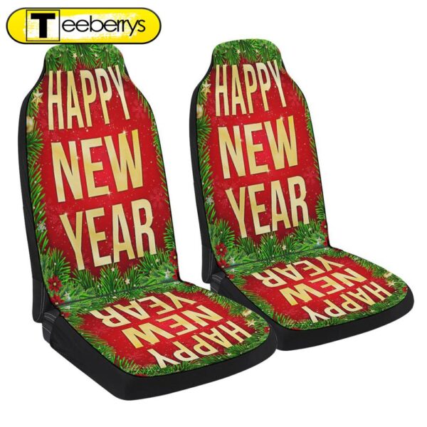 Happy New Year Christmas Seat Cover Cars