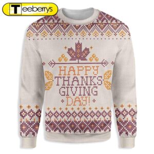 Happy Thanksgiving Ugly Christmas Sweater