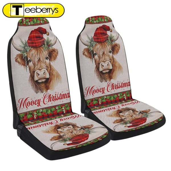 Highland Cow Fluffy Cow Christmas Seat Cover Cars