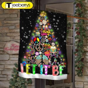 Hippie Christmas Tree Flag Let…