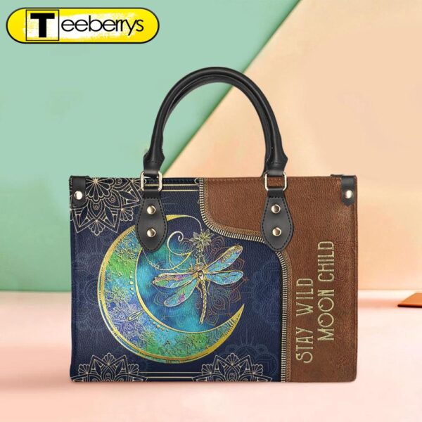 Hippie Dragonfly Stay Wild Moon Child Leather Bag – Women’s Pu Leather Bag