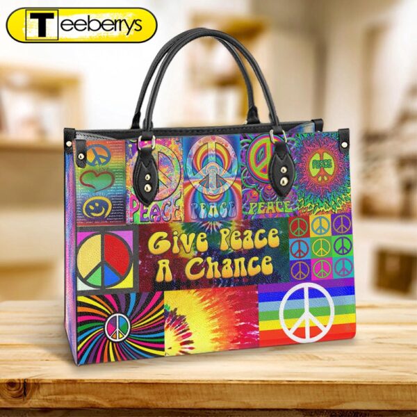 Hippie Give Peace A Chance 1 Leather Bag – Women’s Pu Leather Bag