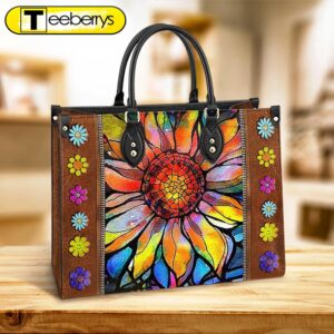 Hippie Sunflower Colorful 2 Leather…