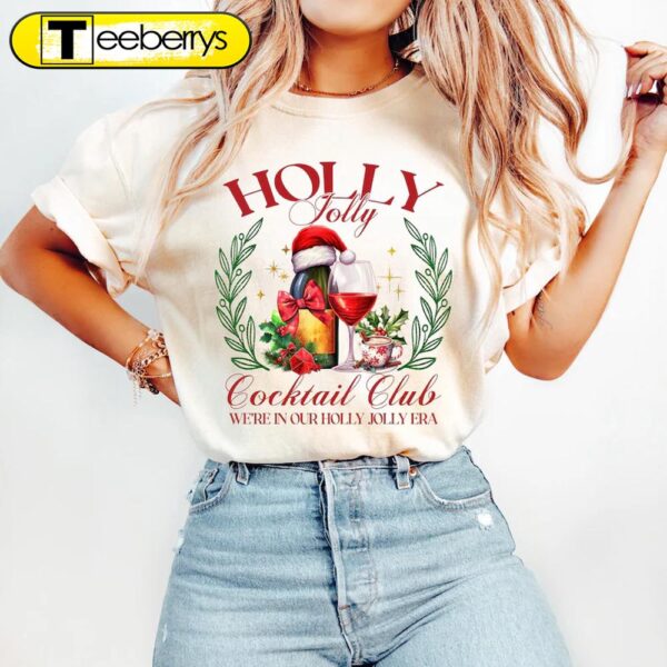 Holly Jolly Cocktail Club Vintage Christmas Shirt