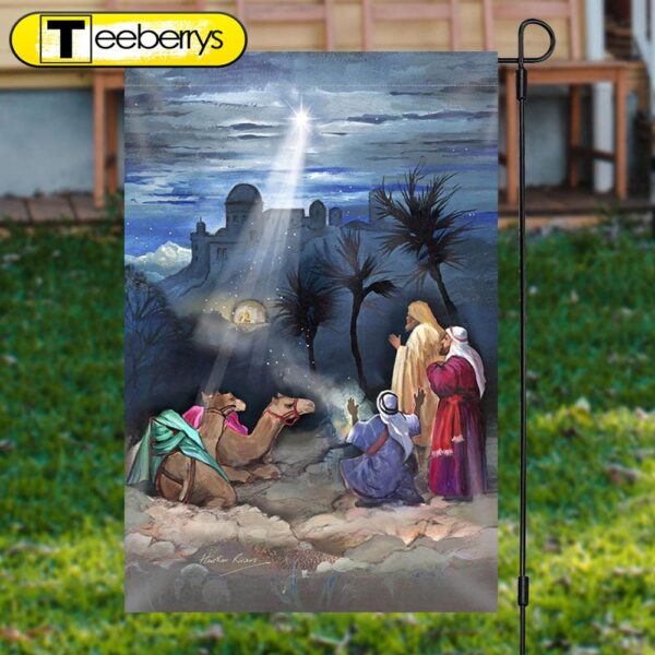 Holy Light Camel Person Paint Christmas Garden FlagXmas, Garden Flags, Outdoor Xmas Flags