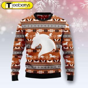 Horse Pattern Ugly Christmas Sweater