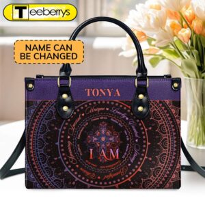 I Am Personalized Leather Handbag…