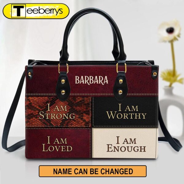 I Am Strong I Am Worthy – Special Christian Leather Bag – Christian Pu Leather Bag